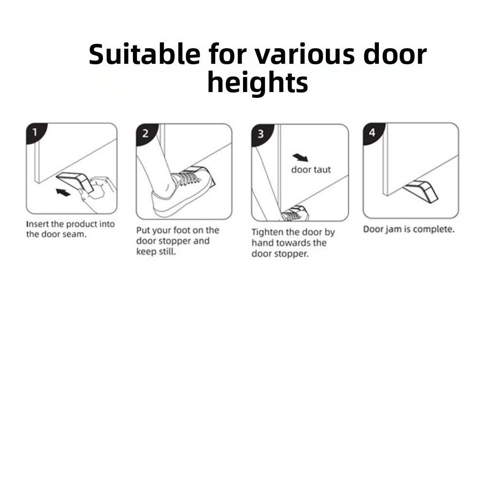 2 Pcs 3.62x1.77x0.79in Door Wedge Stopper TPR Leaf Shape Stopper Under Draft Stopper for Home Use