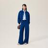 Anno letter striped shirt women's winter embroidered scarf loose long sleeved shirt