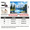 The promotional banner is designed in 2D format and features mountains forests and lakes. It is made of polyester fabric.