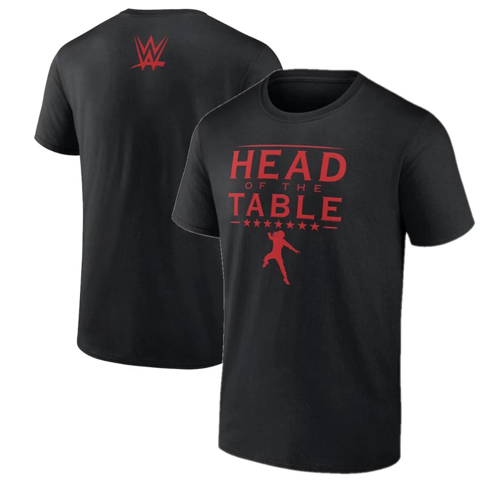 Мужская черная футболка WWE Roman Reigns Head Of The Table S-5XL Унисекс