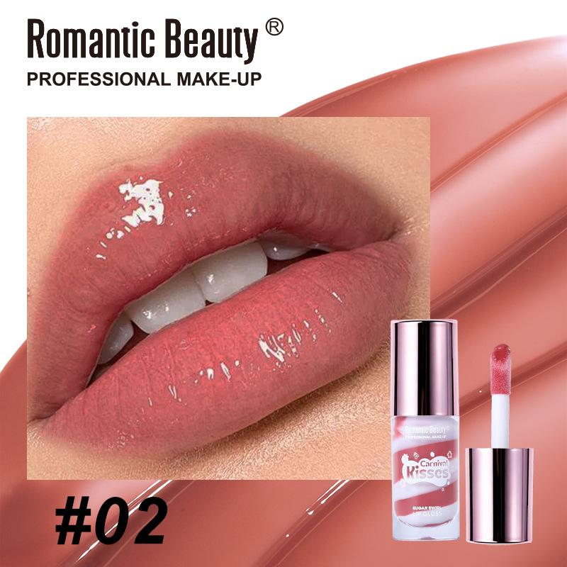 Frosted Lip Glaze Tinted Easy to Color Lip Gloss Moisturizing Lip Balm Non-Stick Cup Shimmer Lipstick Makeup