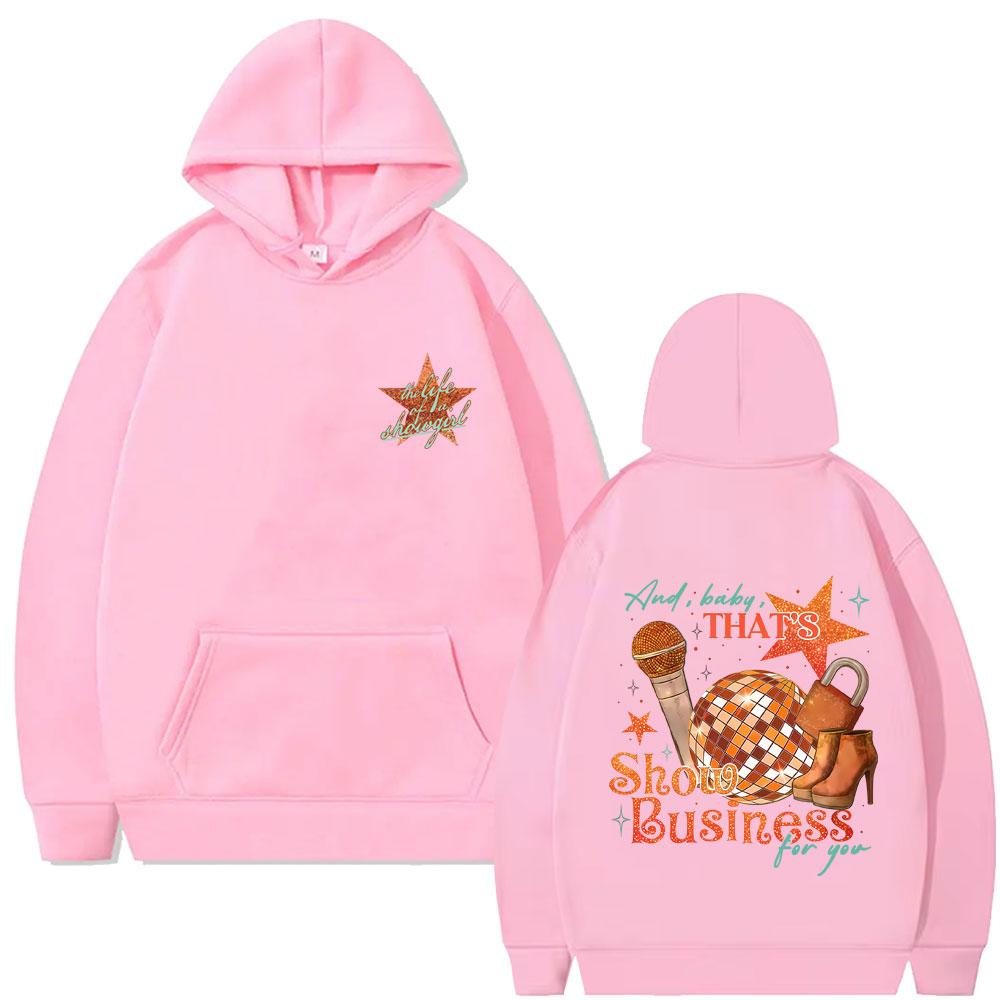 Жизнь Шоугёрл Графическое Худи Мужское Женское Модное Оверсайз Уличная Одежда Унисекс Повседневное Флисовое Хлопковое Худи Пуловер