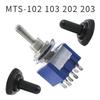 3/6-контактный тумблер MTS-102/103/202/203 ВКЛ-ВЫКЛ-ВКЛ / ВКЛ-ВЫКЛ AC 125V/6A 250V/3A Водонепроницаемый колпачок