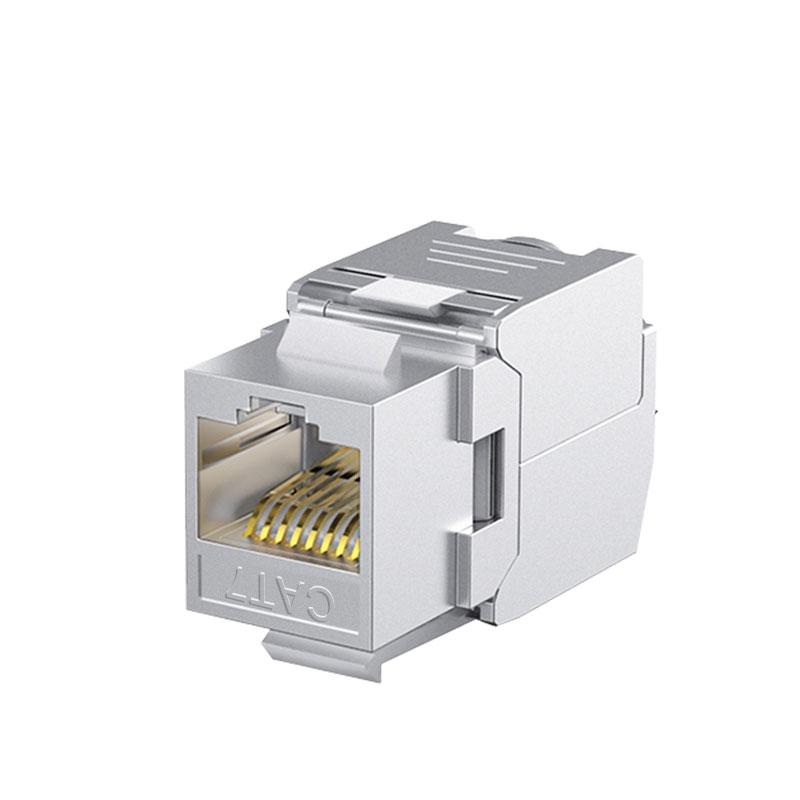 Natalink 10PCS RJ45 Cat8 Cat7 Cat6A Shielded Keystone Jacks, RJ45 STP Tool-Less Type Zinc Alloy Module Shielded Keystone Jack