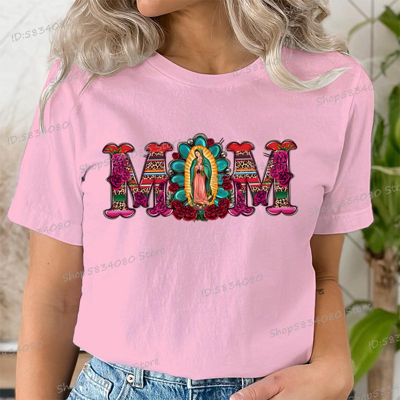 Mexican Mom Shirt Mothers Day Gift Short Sleeve Tshirt Mom Flower Leopard Print Tshirts Gift for Mama Vintage Retro Clothes