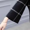 Женский Осенне-Зимний Костюм из Двух Предметов Клетка Шерстяная Короткая Куртка Брюки Широкие Модные Узкие Брюки Женские Трендовые Комплекты