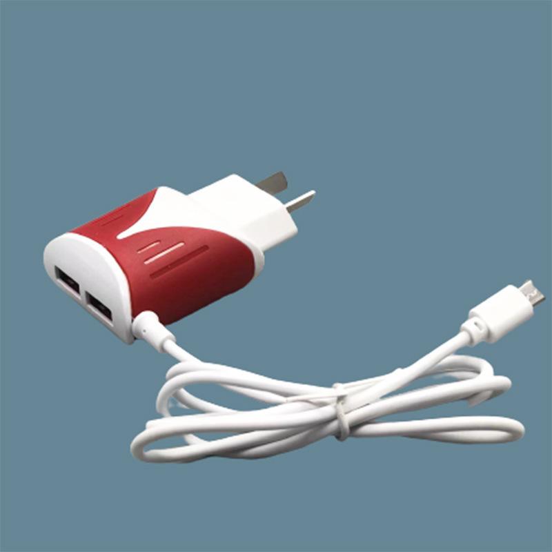 Зарядное устройство для мобильного телефона, белое зарядное устройство, универсальное зарядное устройство Android USB 2.1A, головка для прямой зарядки с кабелем