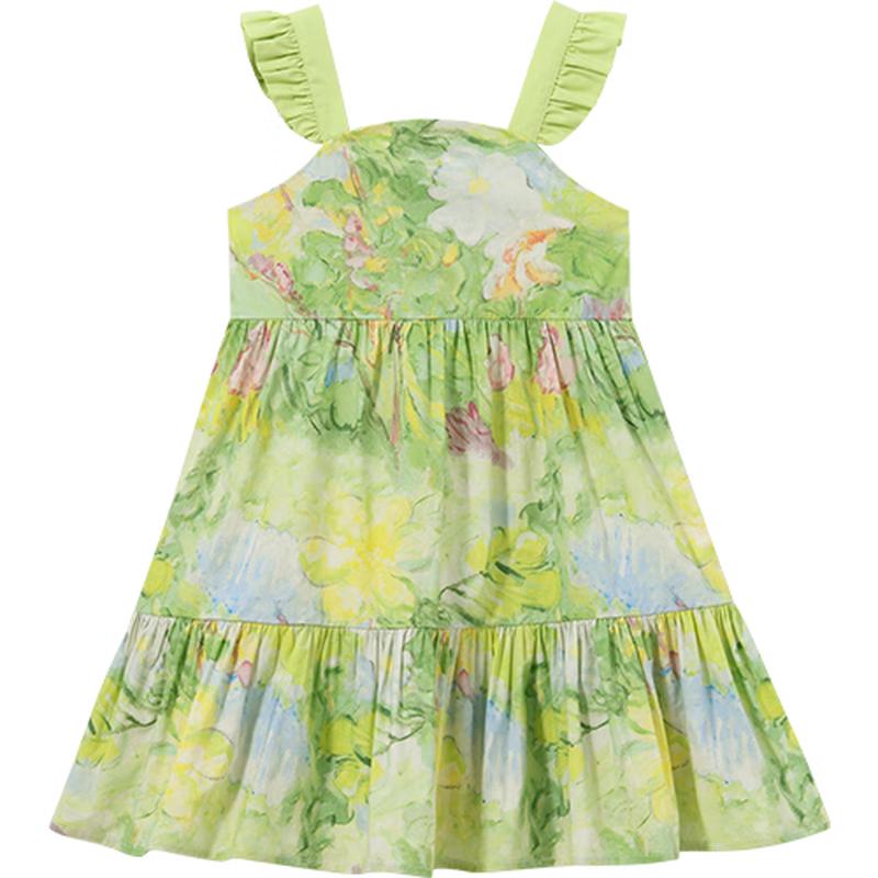 YEEHOO Girls' Playful Print Sleeveless Summer Dress