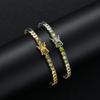 Cadena Tenis Factory  Brass 4mm Colorful CZ Tennis Chain Necklace Bracelet Spliced Single Row Iced Out for Men Women