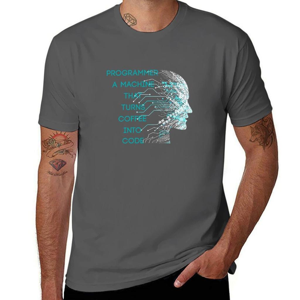 Programmer A Machine That Turns Coffee Into Code A Funny Joke For Programming Lovers And Developers Tshirt