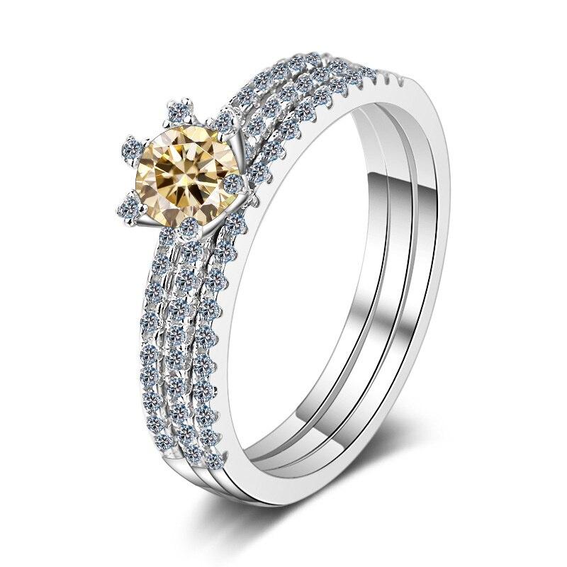 Bague Ringen Кольцо Eternity D Цвет Муассанит Стерлинговое Серебро с Платиновым Покрытием Обручальное Кольцо Муассанит Обручальное Кольцо