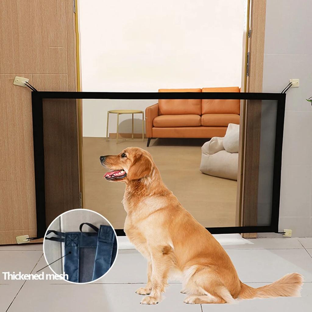 Портативный барьер для собак, ограждения с 4 шт. крючками, изолированный сетчатый барьер для домашних животных, складной дышащий сетчатый манеж для безопасного ограждения для собак