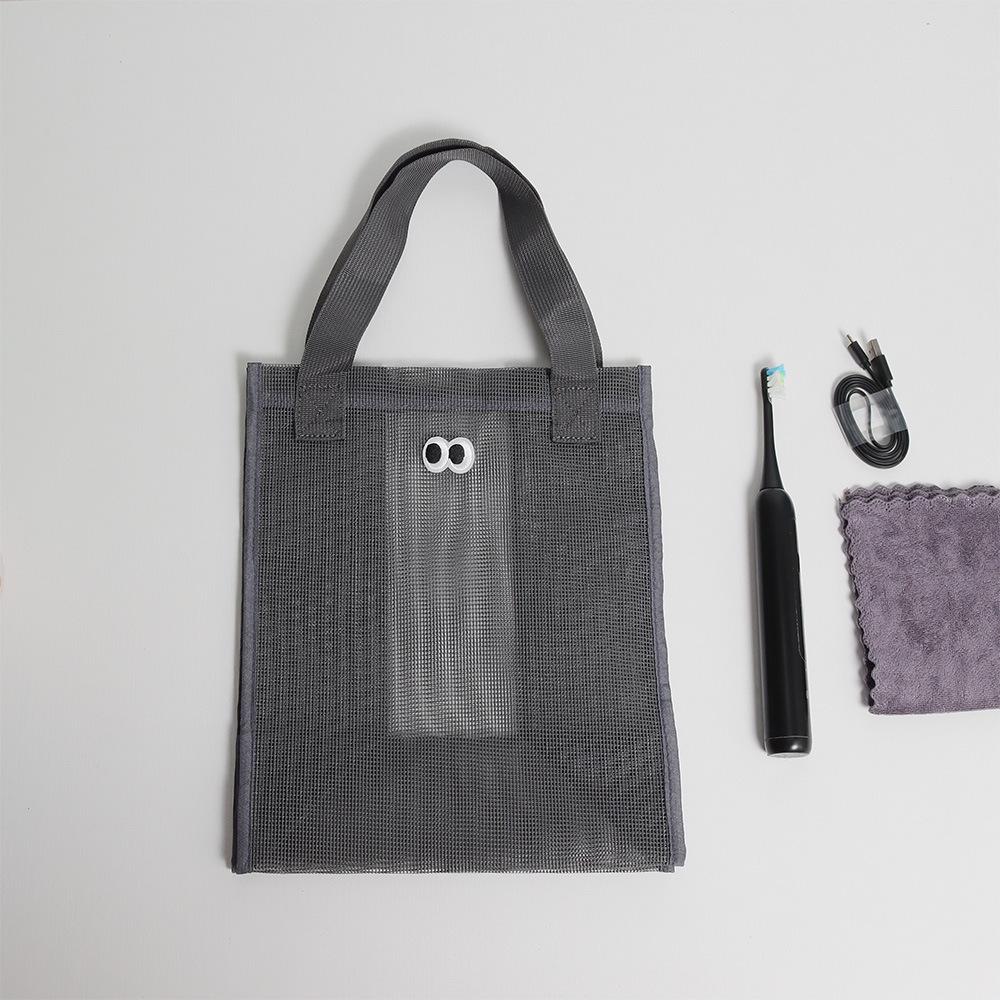 Сетчатая пляжная сумка-тоут - Большая вместимость, Дренажная сумка для хранения купальных принадлежностей и игрушек, Модная сумка