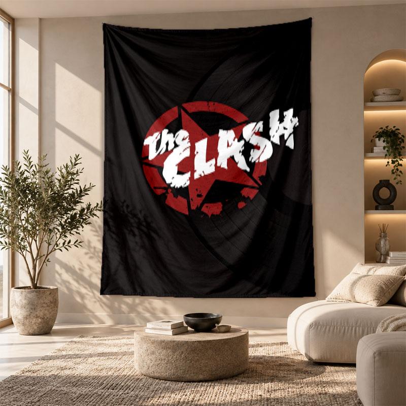 Decorative Tapestry,The Clash Printed Wall Art, Lightweight Wall Hanging For Bedroom Background
