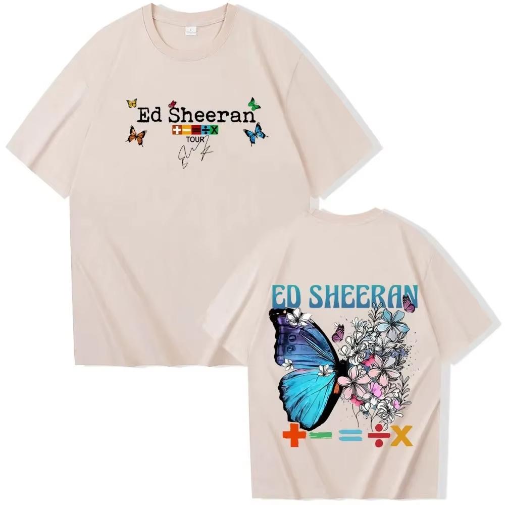 2026 ED Sheeran Tour Ed Sheeran Butterfly Shirt Harajuku Man Woman Fan Gift Tee Best Selling High Quality Comfortable Top