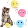 Interactive Ball Smart Toy for Cats Plush Electric Catnip Training Toy Kitten Touch Sounding Pet Product Squeak Toy Ball
