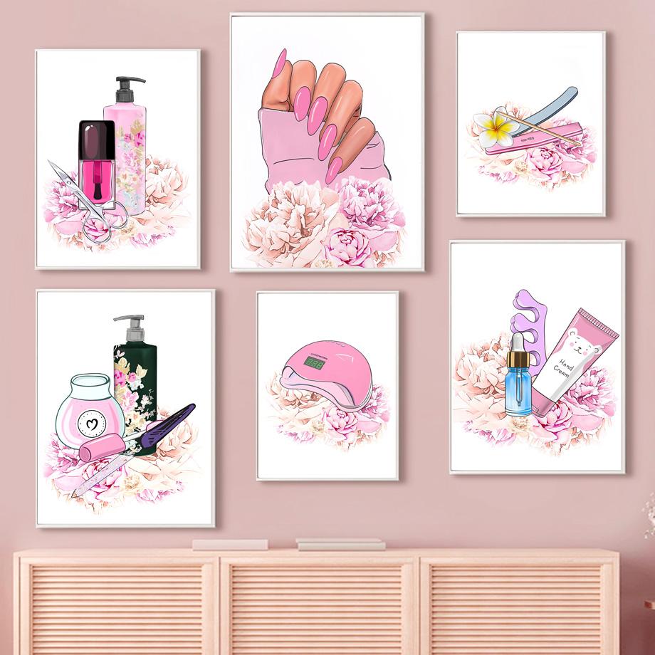 Маникюрный салон, студия, галерея, постер на скандинавскую тему, Роскошные длинные ногти, настенный художественный принт, холст, картина, красота, Декор, фотографии для гостиной