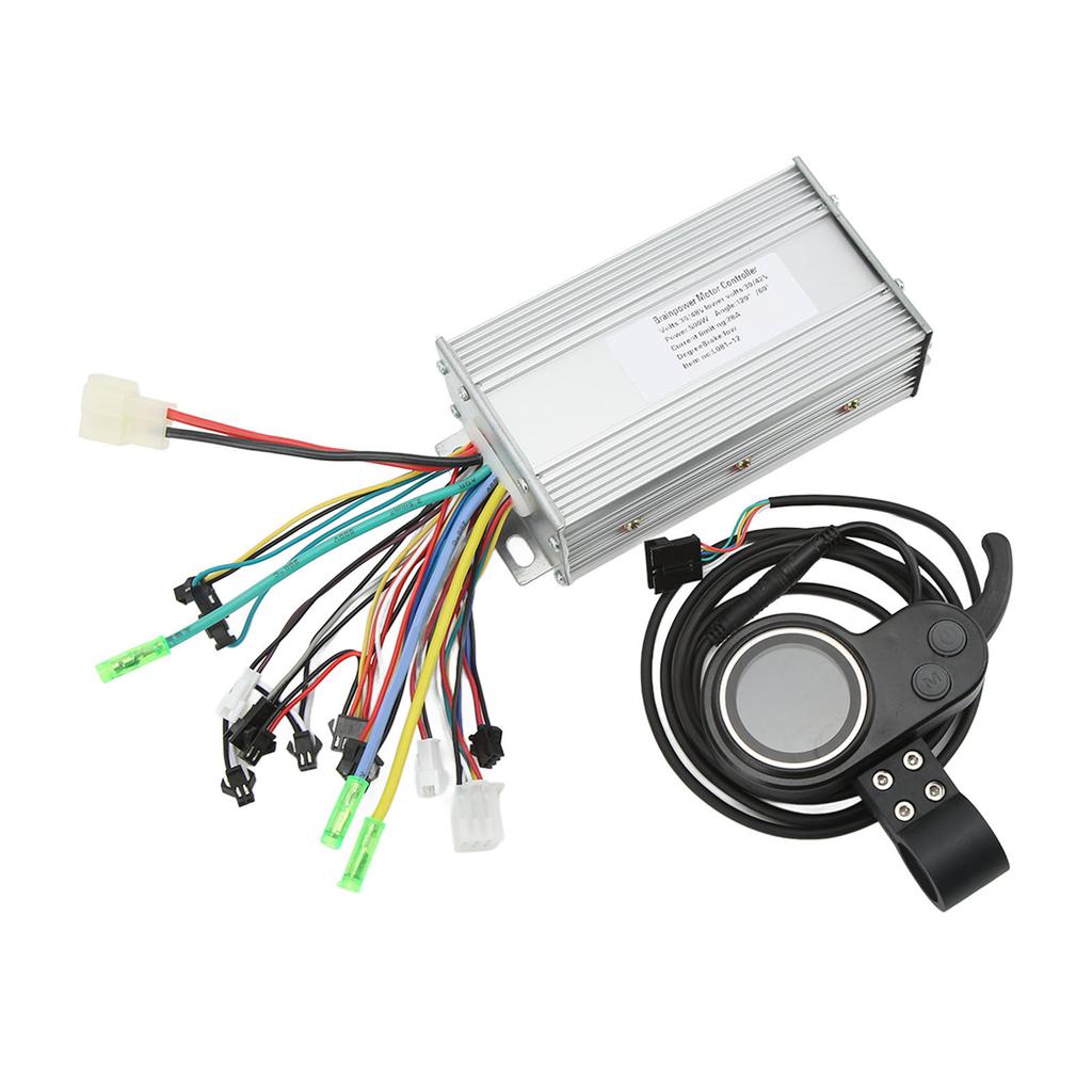 Комплект контроллера для электровелосипеда 36 В 48 В 500 Вт с 2 в 1 круглым цветным ЖК-дисплеем, курком газа, комплектом для переоборудования
