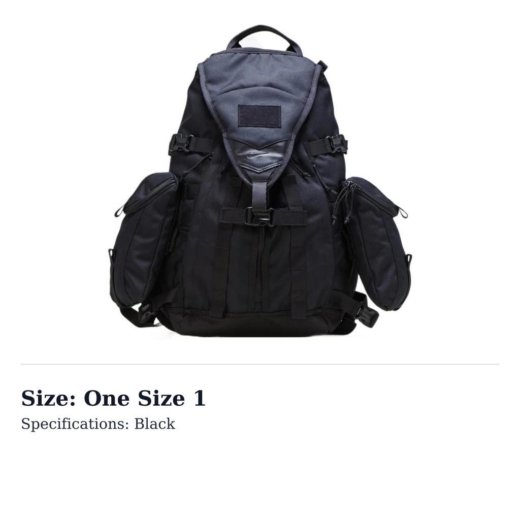 Nike Polyester Backpack Men's Black BA4886-005