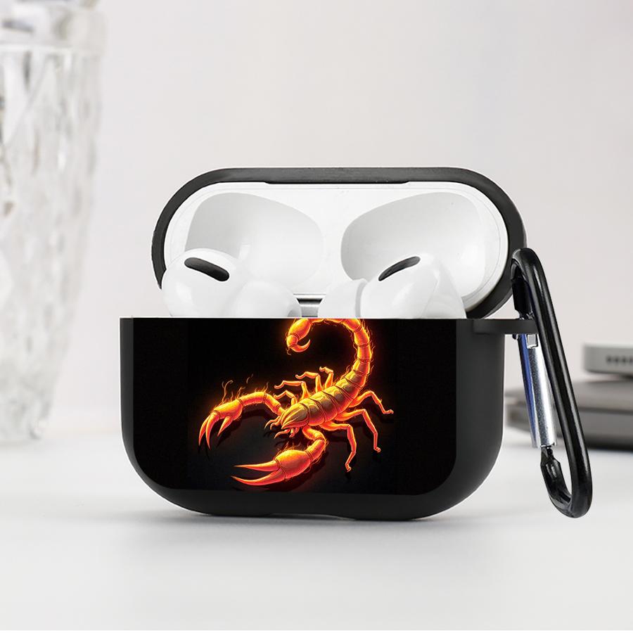 Чехол для наушников Cover Case Для Airpods 3 2 Pro3 1 Pro2 4 Pro Огненный Скорпион Крутой
