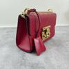 [Pre-Owned] Padlock Metal Lock Buckle Bag Monogram Logo Embossed Leather Box Bag Chain Shoulder Crossbody Bag Small - Excellent #LGZZIA