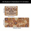 VIKAMA Christmas Gingerbread Man Floor Mat Kitchen Rug Non-Slip Door Mat Rug For Bedroom Carpet For Live Room Bathroom Mat Home