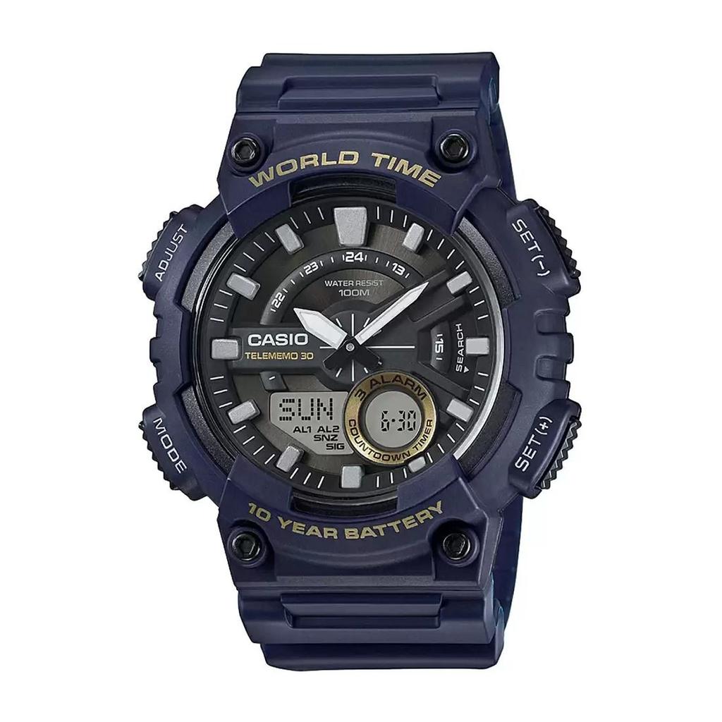 Blue Analog-Digital Men's Watch, Casio