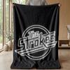 The Strokes DecalPrinted Flannel Blanket Cozy Skin-Friendly Warm Throw for Couch Bed Indoor Daily Use