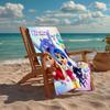 Custom Name Ultra-Soft Beach Towel with True and the Rainbow Kingdom Theme,Ideal for Pool - Camping, Diving - Perfect Travel Essential, Vibrant Beach 