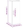 Wall Mounted Cabinet White 34.5 x 34 x 90 cm
