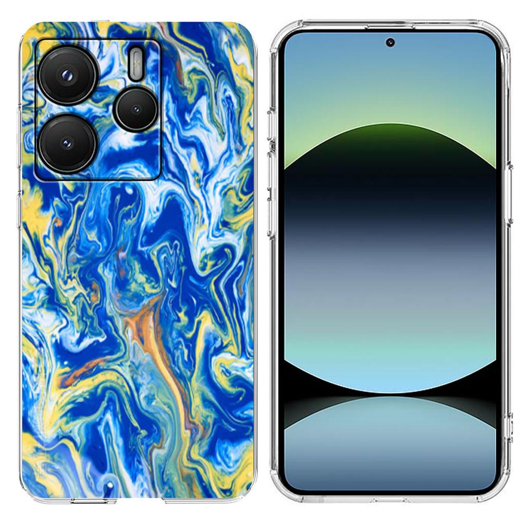 Для Xiaomi Redmi Note 14 4G (164,84мм) Чехол Печать Мраморный Узор Мягкий ТПУ Чехол для Телефона