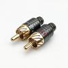 Четыре штуки Роскошный Паяльный RCA Штекер Разъем Разъем Динамика Аудио Выход/Вход Адаптер Штекер Позолоченный Разъем для Наушников
