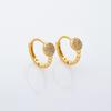 Zirconia Earrings High Quality Premium Round White Zircon Gold Plated S925 Sterling Silver Hoop Earring