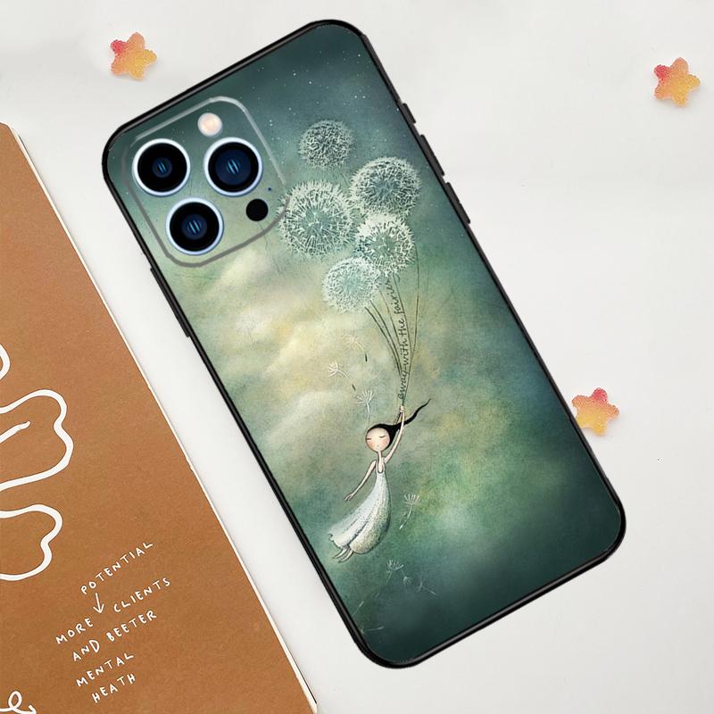 Dandelion Case For iPhone 11 12 13 14 15 16 Pro Max 15 16 Plus 13 12 Mini X XS XR Cover