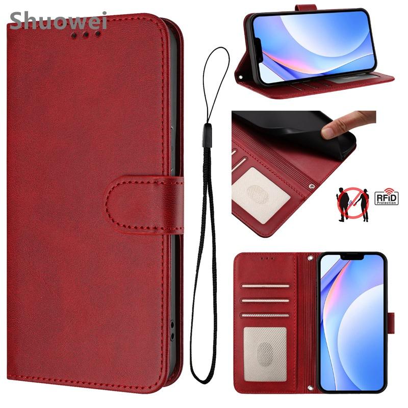 For OPPO A5 A5i A5X A15 A15S A35 A54 A55 A55S A74 A94 A95 Pro 2020 2021 4G 5G Flip Leather wallet Case Protection Card Holder Cover
