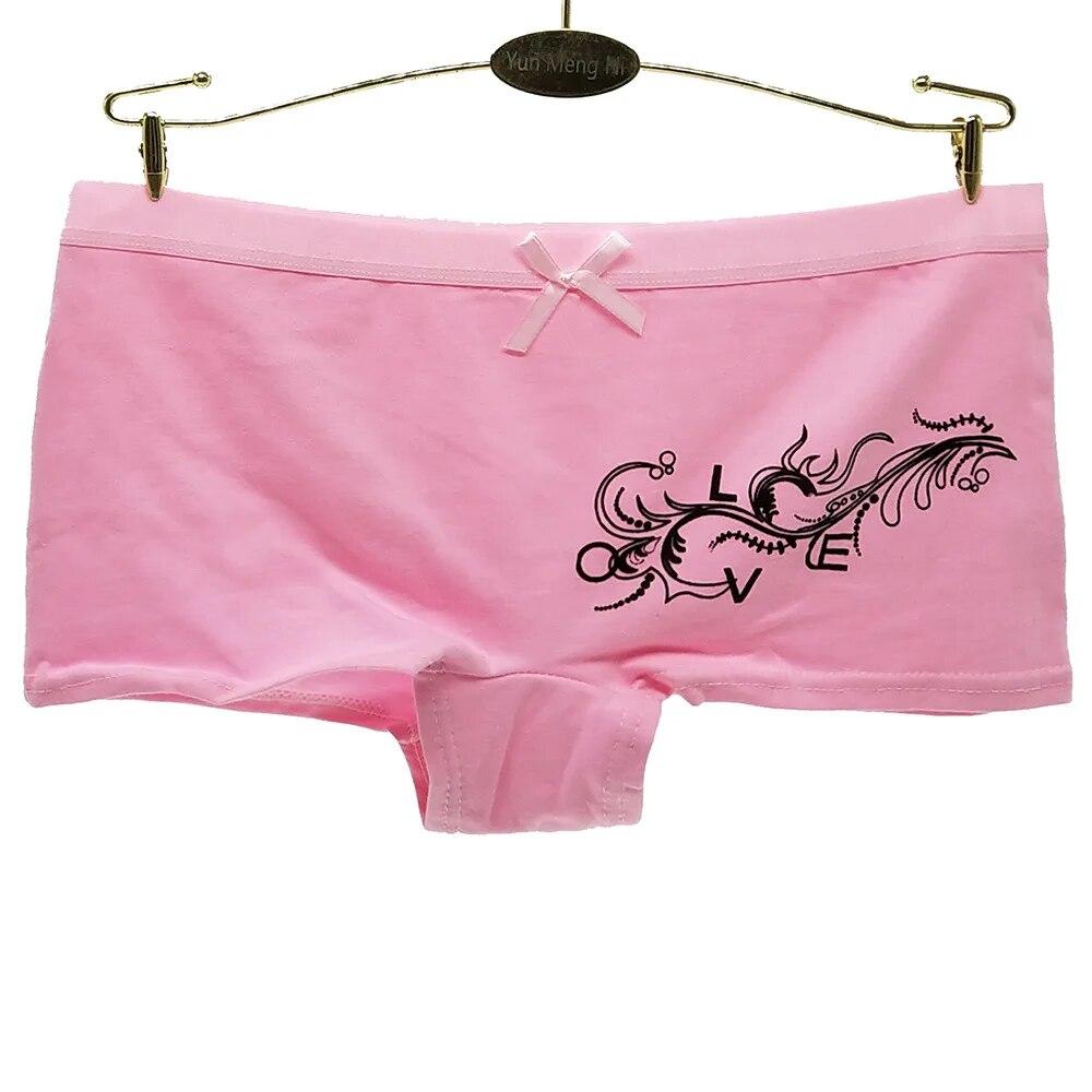 Нижнее белье, женские хлопковые боксеры, шорты, женские трусики, шорты для мальчиков с цветочным принтом, трусики, нижнее белье, интимное белье, 6 шт./лот