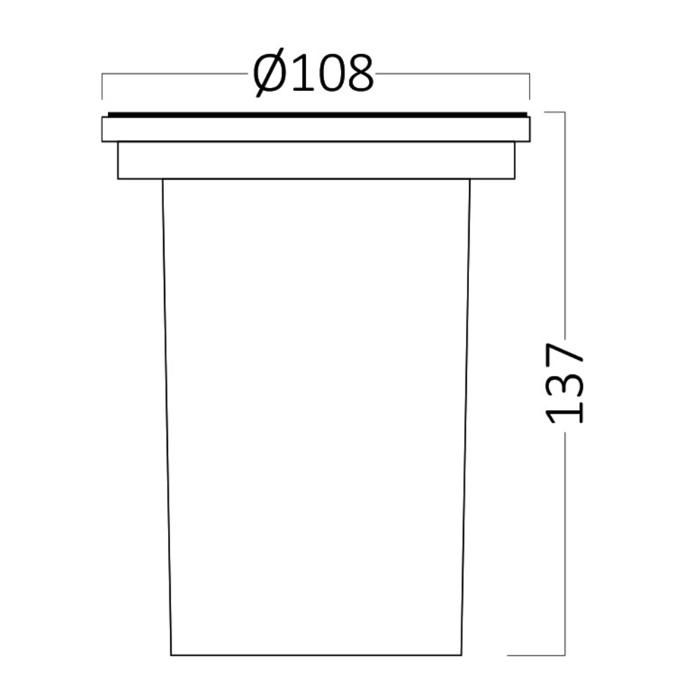 Spot encastrable rond extérieur étanche IP67 35W GU10