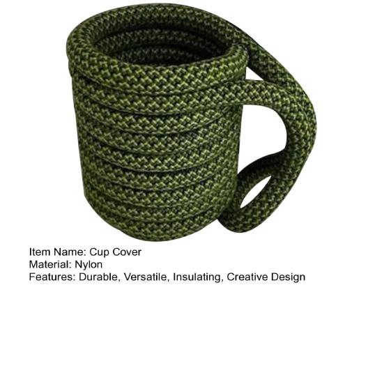 Веревка для скалолазания, чашка с рукавом, охладитель, изолированный держатель для пивной бутылки, веревка ручной работы, подарок для альпинистов, подходит для банок на 12 унций, для бутылок с высокими банками на 16 унций