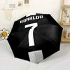 Ronaldo's Number Seven Portable Automatic Umbrella Compact 8-Rib Lightweight Compact Design Durable Everyday Carry Umbrella Fashionable