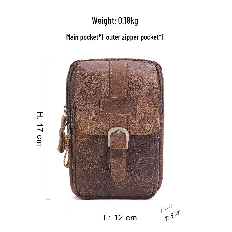 Мужской ретро кожаный многофункциональный ремень и поясная сумка для занятий спортом на открытом воздухе