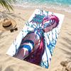 Akaza Demon Slayer Custom Name Beach towels also serve as bath towels summer essential a musthave for the outdoors the beach and the pool