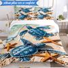 3PCS Ocean Love Turtles Bedding Set,Including 1pc Duvet Cover And 2pcs Pillowcases Perfect for Bedroom, Dormitory, Fan Christmas gift