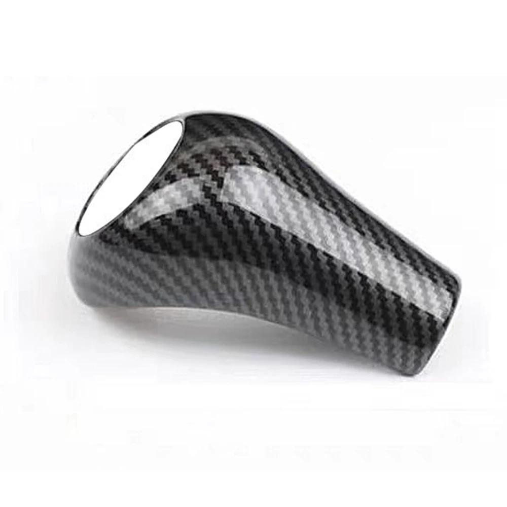 Carbon Fiber style Car Gear Shift Knob Decorative Cover Fit For Mercedes For Benz W204 W212 A C E GLS Class Handle Sleeve Shell