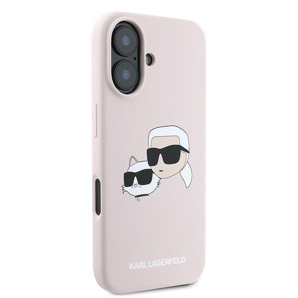 Karl Lagerfeld Klhmp16Mskchpplp Iphone16 Plus 6.7 Różowy/Pink Hardcase Silicone Double Heads Print Magsafe