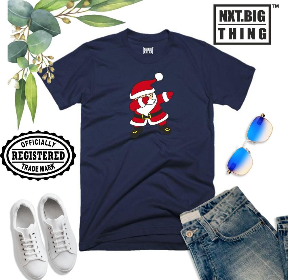Santa Dab T Shirt Dancing Santa Joke Fun Elf Christmas Lights Xmas Gift Unisex Top
