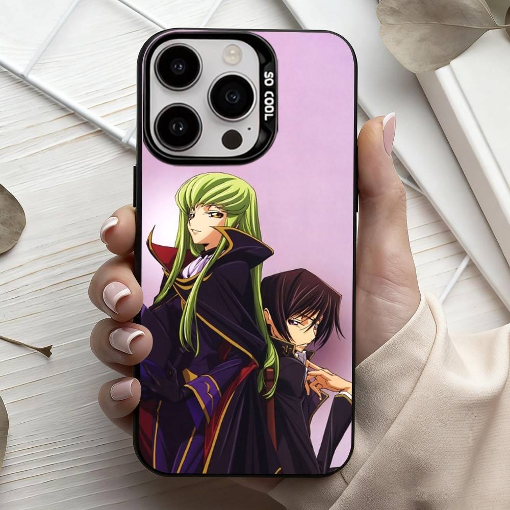 Японское аниме C-Code G-Geass Чехол для телефона Для iPhone17,16,15,14,13,12,11 Plus,Pro Max Черный Конфетный серебристый чехол для телефона