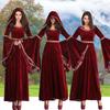 Medieval Halloween Costume Victorian Costume Dress Renaissance Wine Red Dress