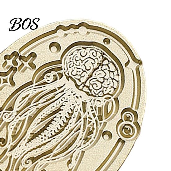 Handmade Gift Decoration Gothic Wax Seal Stamp Head, Retro Skull And Bat Pattern Brass Sealing Stamp, Punk Style for Letter Head