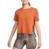 Nike T Shirts Women's Orange Crew Neck Moderate Straight Fit DM7026-246