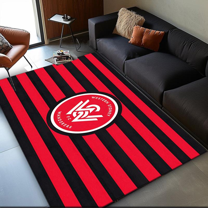 1PC rug Western Sydney Wanderers Fc Carpet, Chair Rug,Area Rug for Office Bedroom living rooms bedroom, Doormat decor Christmas fan gifts